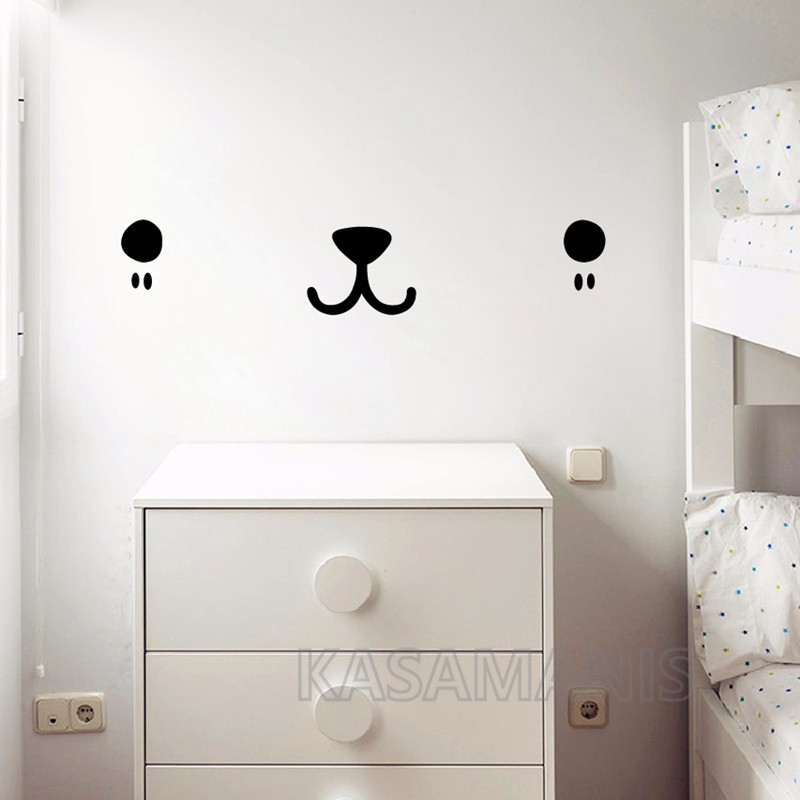 Cute Kawaii Face Wall Art Deca - огляд і ціна Baby Nursery Package
