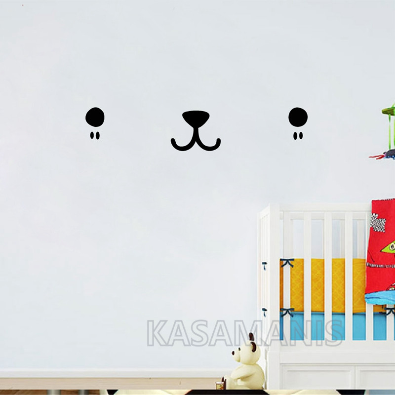Cute Kawaii Face Wall Art Deca - огляд і ціна Baby Nursery Package