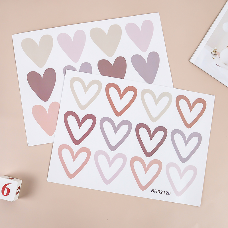2pcs Lovely Hearts Ins Wall St - огляд і ціна Baby Nursery Mural Wallpaper