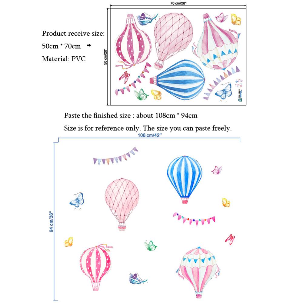 Cartoon Hot Air Balloon Wall S - огляд і ціна Baby Nursery Mural Wallpaper