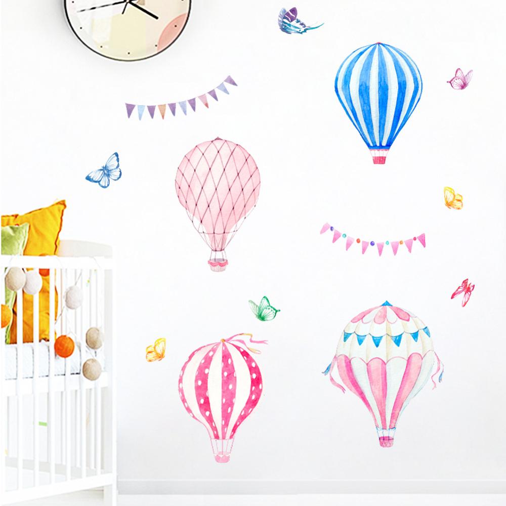 Cartoon Hot Air Balloon Wall S - огляд і ціна Baby Nursery Mural Wallpaper