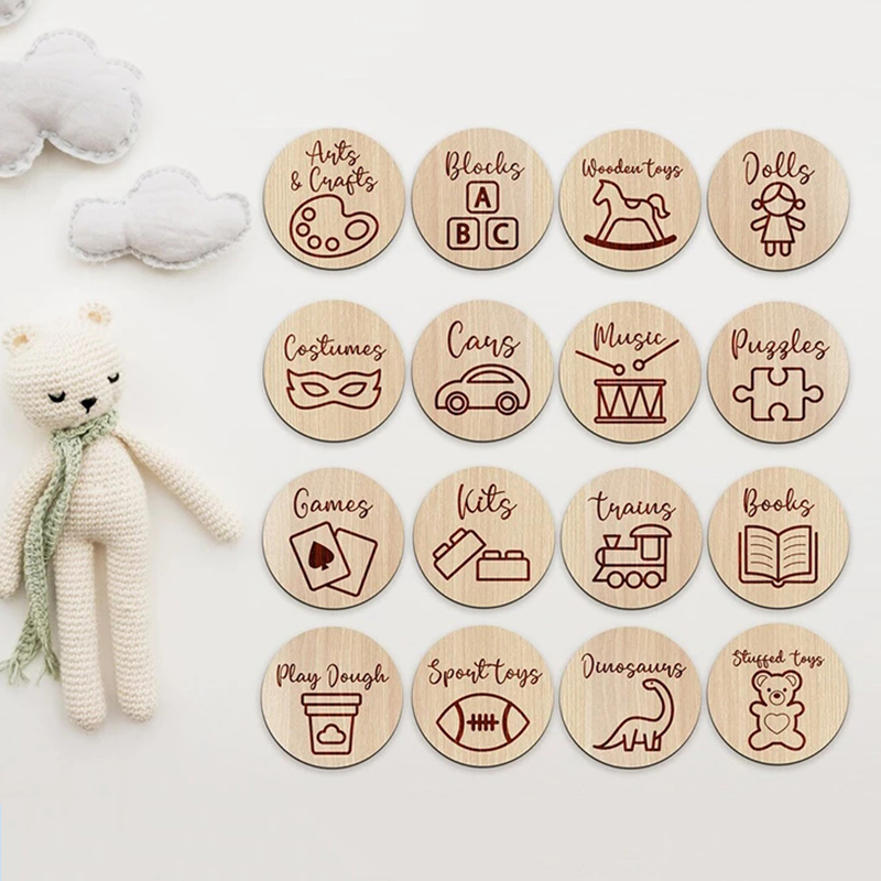 Wooden Storage Tags Nursery De - огляд і ціна Baby Nursery Things