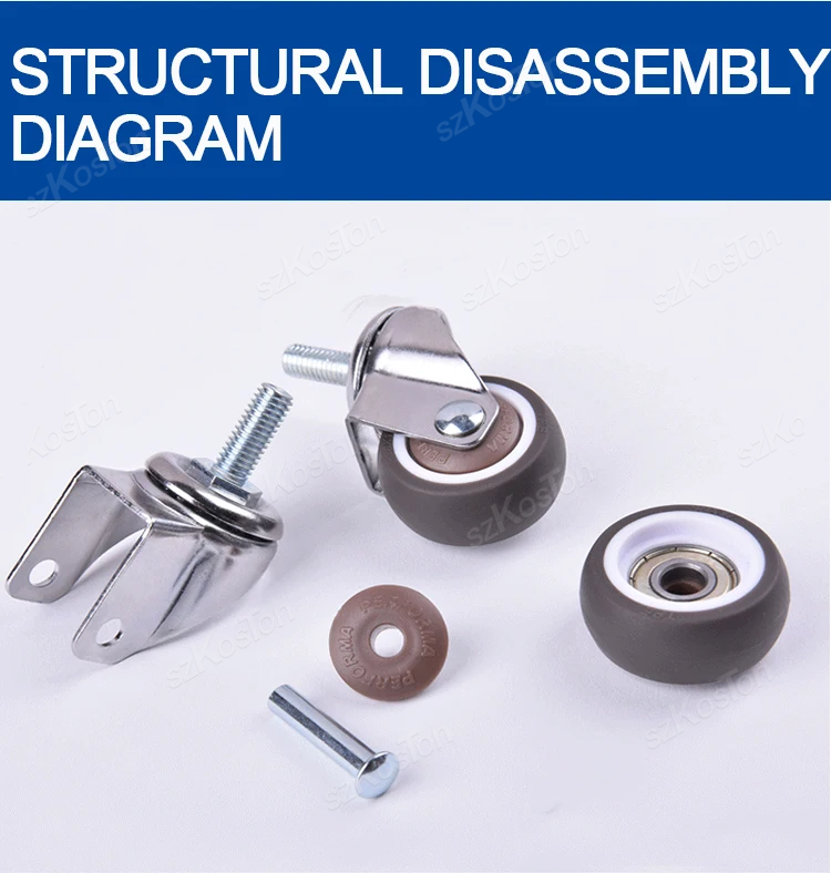 4pcs Furniture Casters Wheels  - огляд і ціна Baby Nursery Trolley