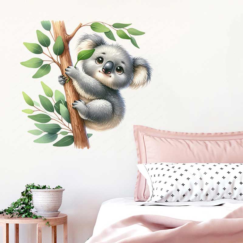 Cute Koala Wall Sticker Baby K - огляд і ціна Baby Nursery Mural Wallpaper