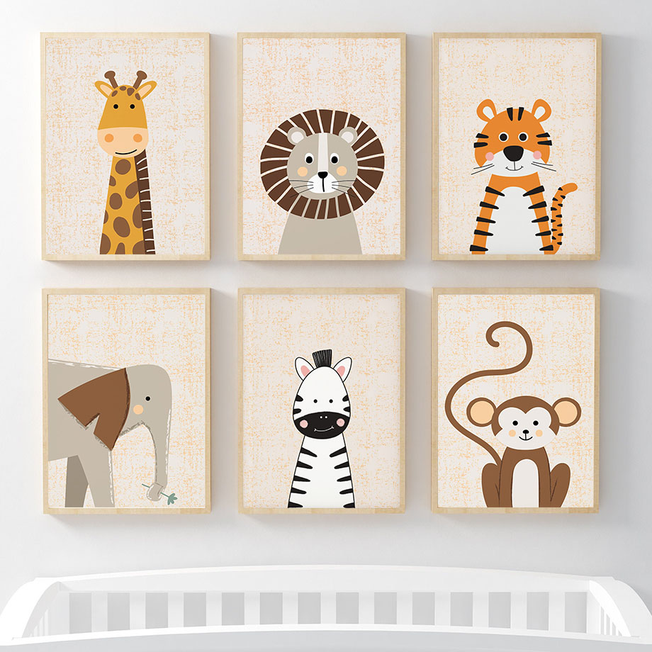 Lion Giraffe Elephant Zebra Mo - огляд і ціна Baby Nursery Giraffe