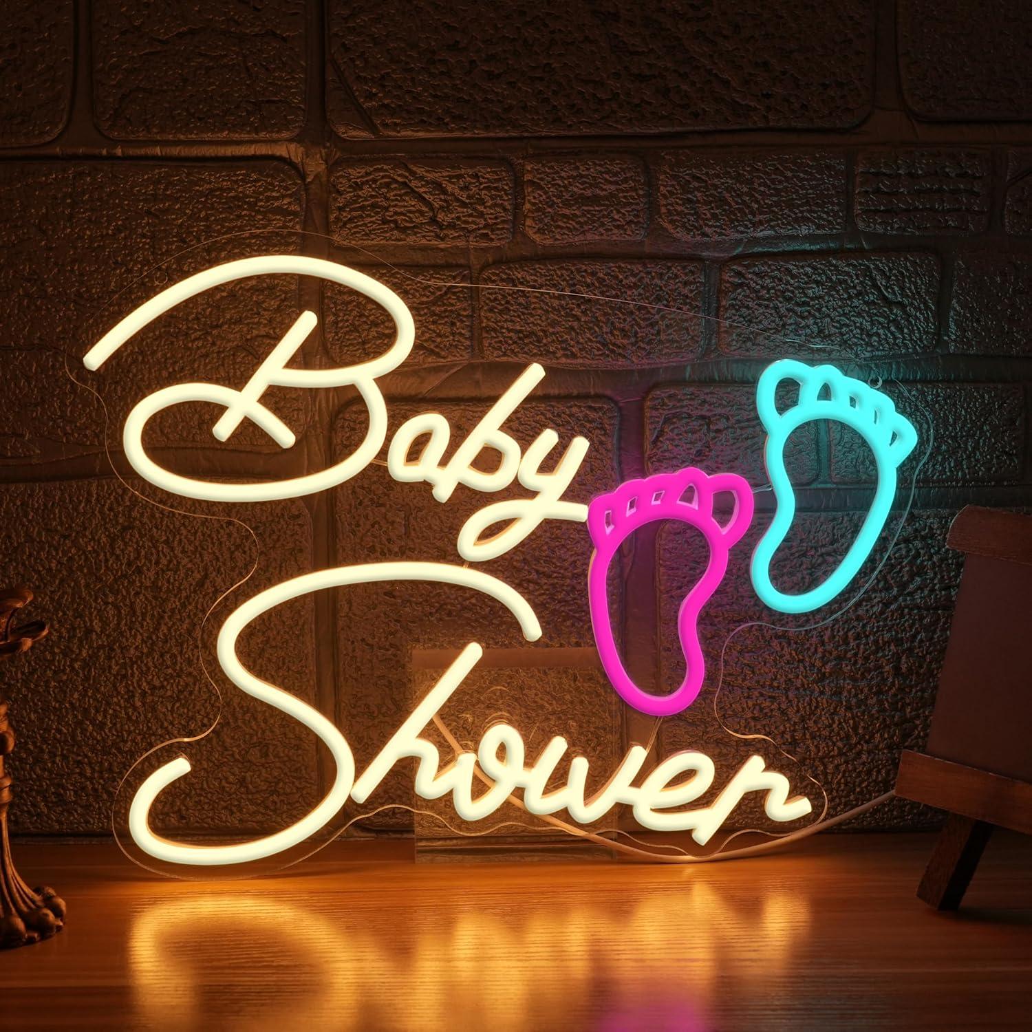 Baby Shower Neon Sign USB Dimm - огляд і ціна Baby Nursery Wall Lights
