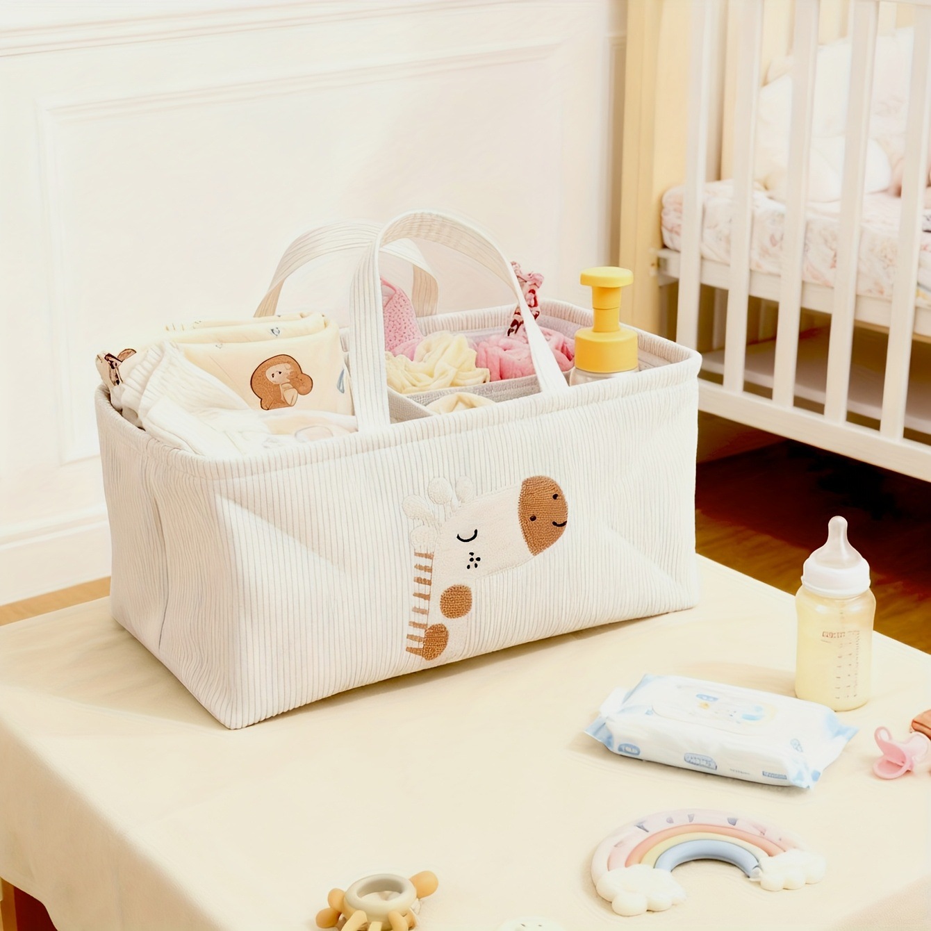 Cute Lion Diaper Caddy Foldabl - огляд і ціна Baby Nursery Handles