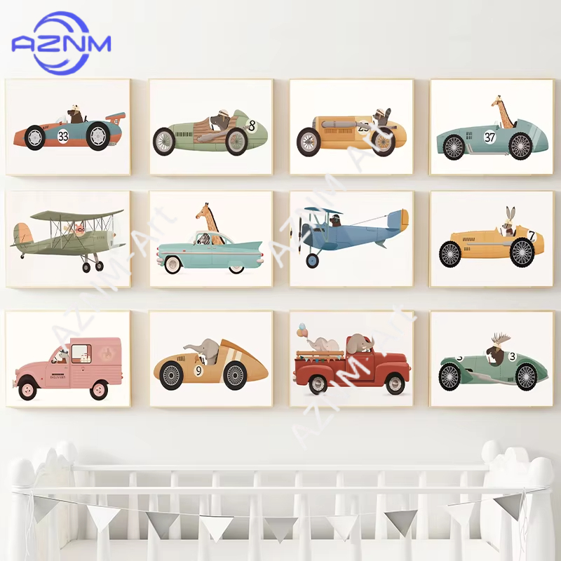 1PC Animals on Cars Cartoon Po - огляд і ціна Baby Nursery Giraffe