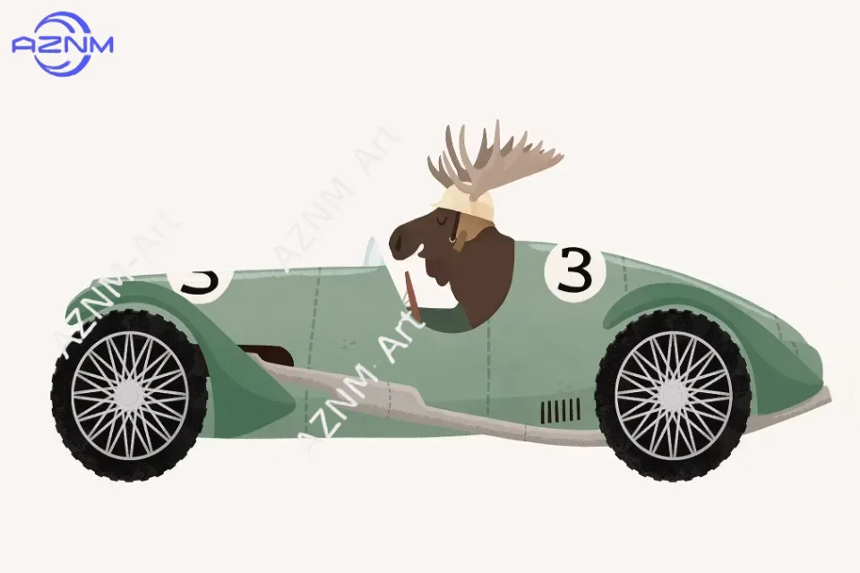 1PC Animals on Cars Cartoon Po - огляд і ціна Baby Nursery Giraffe