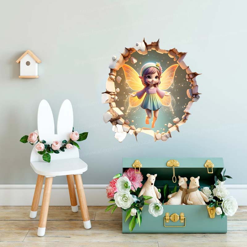Fairy Butterfly Wall Sticker B - огляд і ціна Baby Nursery Mural Wallpaper