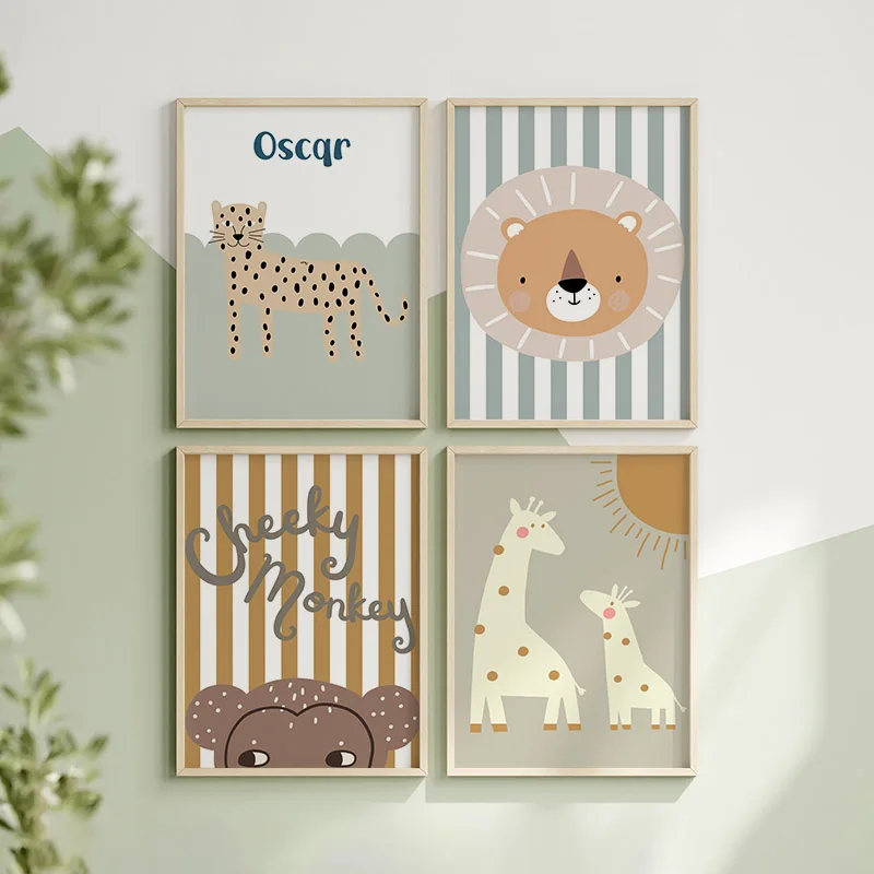 Cartoon Giraffe Leopard Lion M - огляд і ціна Baby Nursery Giraffe