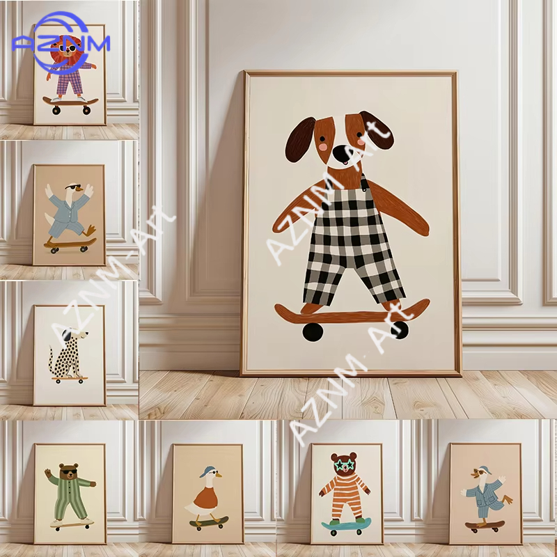 1PC Funny Animal Skateboarding - огляд і ціна Baby Nursery Things