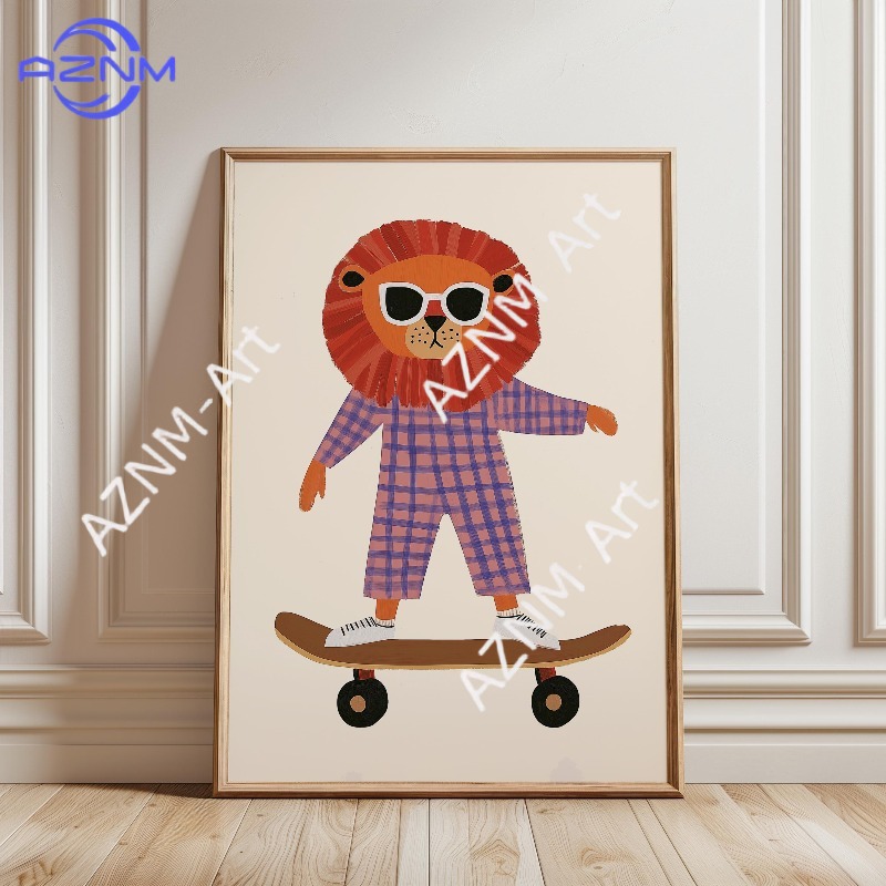 1PC Funny Animal Skateboarding - огляд і ціна Baby Nursery Things