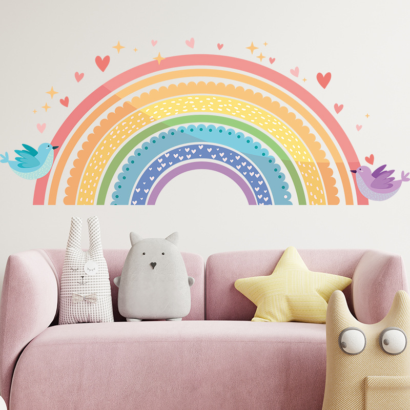 Colorful Rainbow Bird Love Wal - огляд і ціна Baby Nursery Package