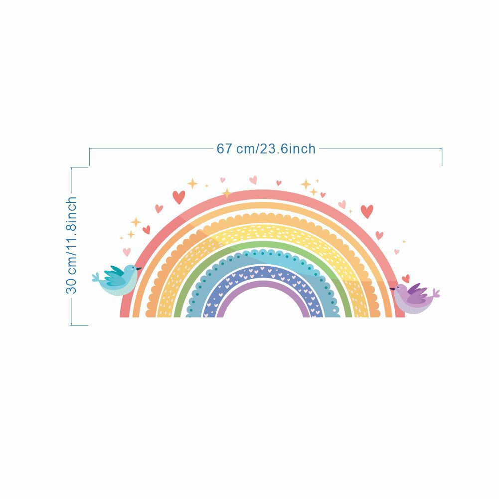 Colorful Rainbow Bird Love Wal - огляд і ціна Baby Nursery Package