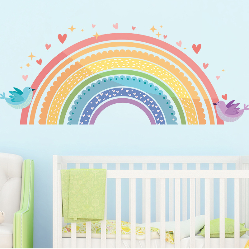 Colorful Rainbow Bird Love Wal - огляд і ціна Baby Nursery Package