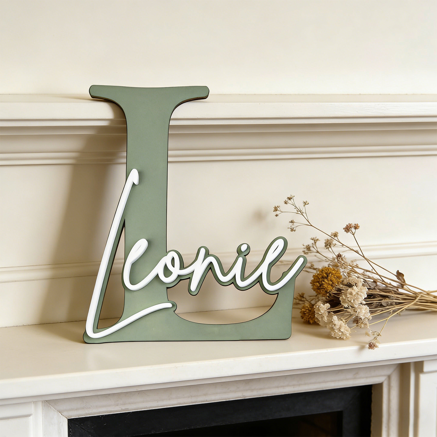 1pc Double-layer Wooden Name D - огляд і ціна Baby Nursery Ornaments