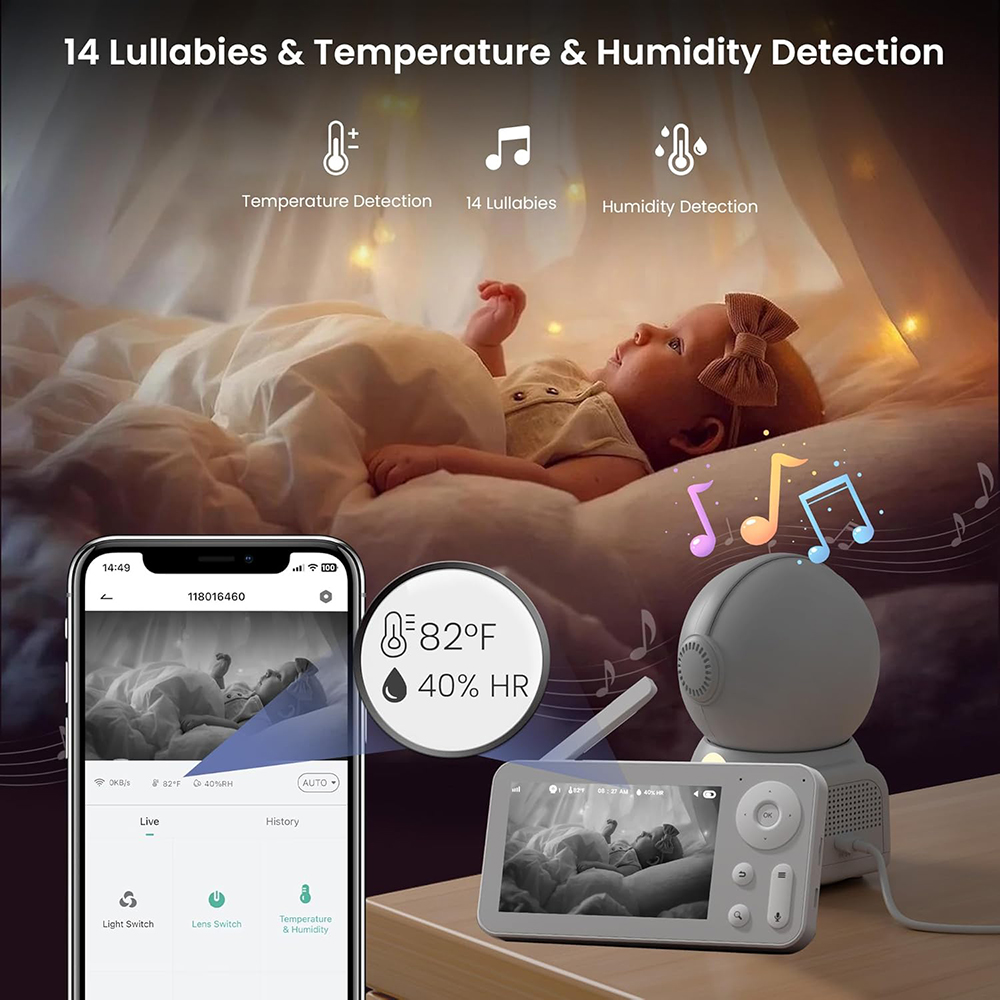 2K Baby Monitor with 2 Cameras - огляд і ціна Baby Nursery Design