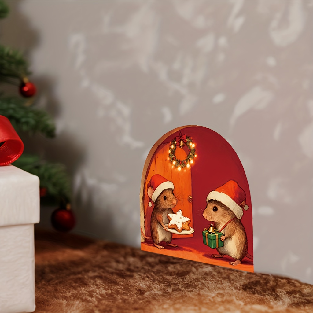 Festive Christmas Mouse Hole W - огляд і ціна Baby Nursery Mural Wallpaper