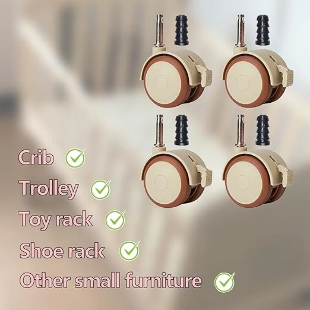 1/4 Pcs Nylon Swivel Caster Wh - огляд і ціна Baby Nursery Trolley