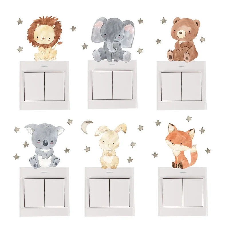 1/2/4/6set Cartoon Animals Wal - огляд і ціна Baby Nursery Water