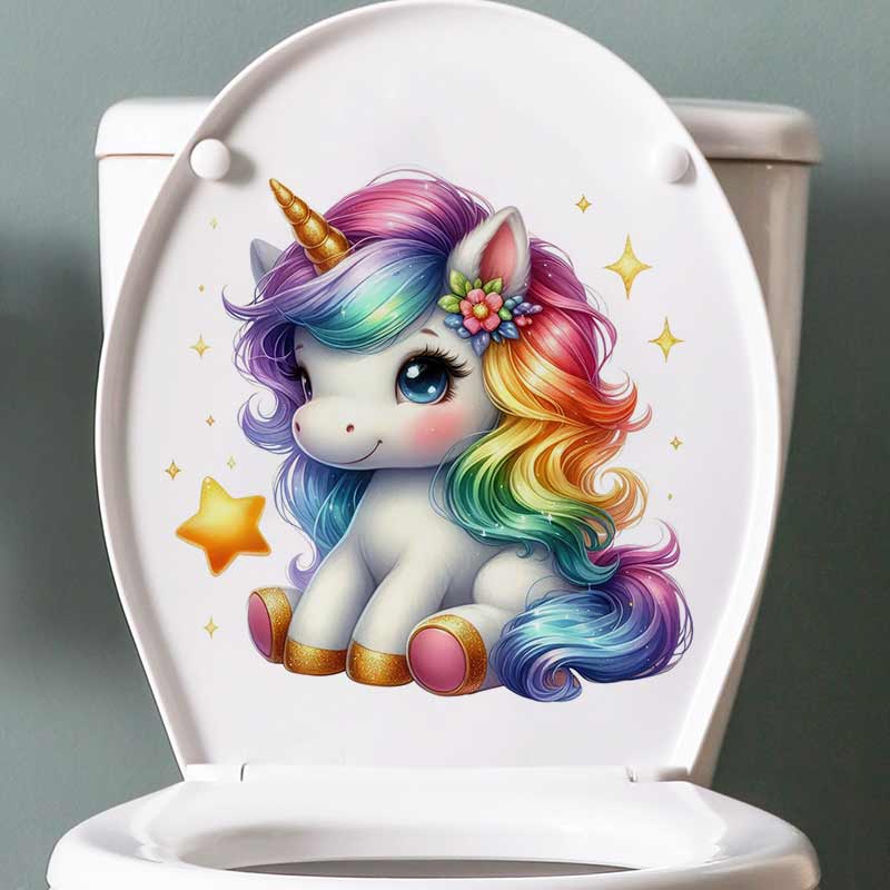 Cute Rainbow Unicorn Wall Stic - огляд і ціна Baby Nursery Mural Wallpaper