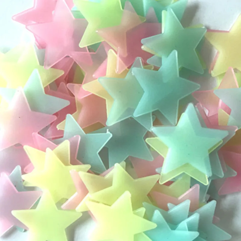 100pcs Fluorescent Glow in the - огляд і ціна Baby Nursery Wall Stickers