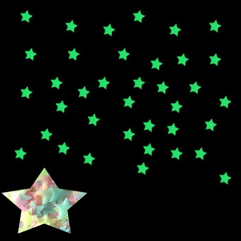100pcs Fluorescent Glow in the - огляд і ціна Baby Nursery Wall Stickers