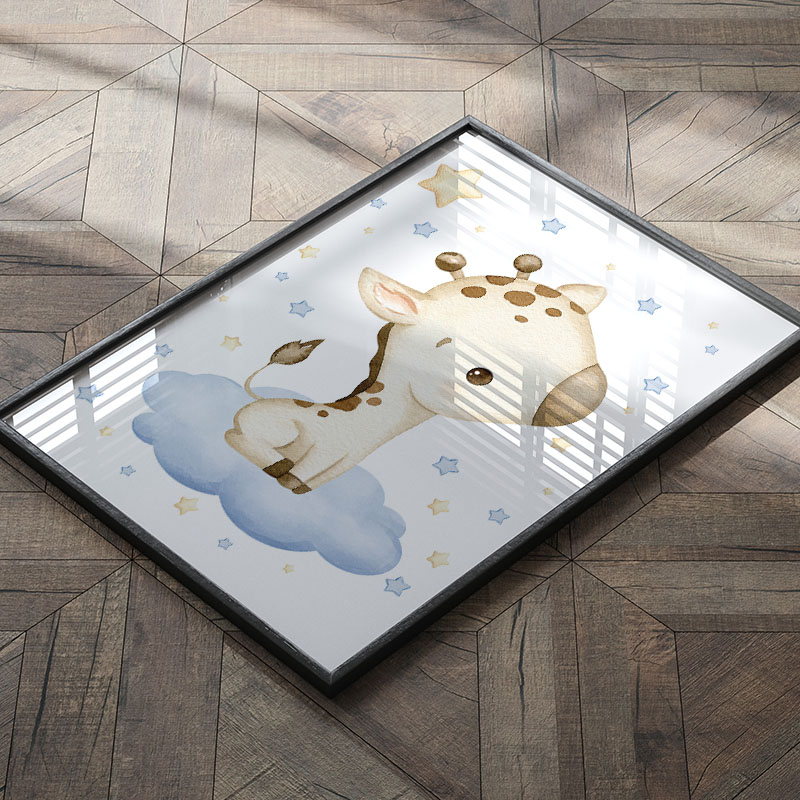 Cute Giraffe Moon Cloud Stars  - огляд і ціна Baby Nursery Giraffe