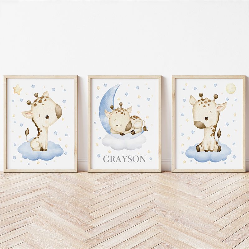 Cute Giraffe Moon Cloud Stars  - огляд і ціна Baby Nursery Giraffe
