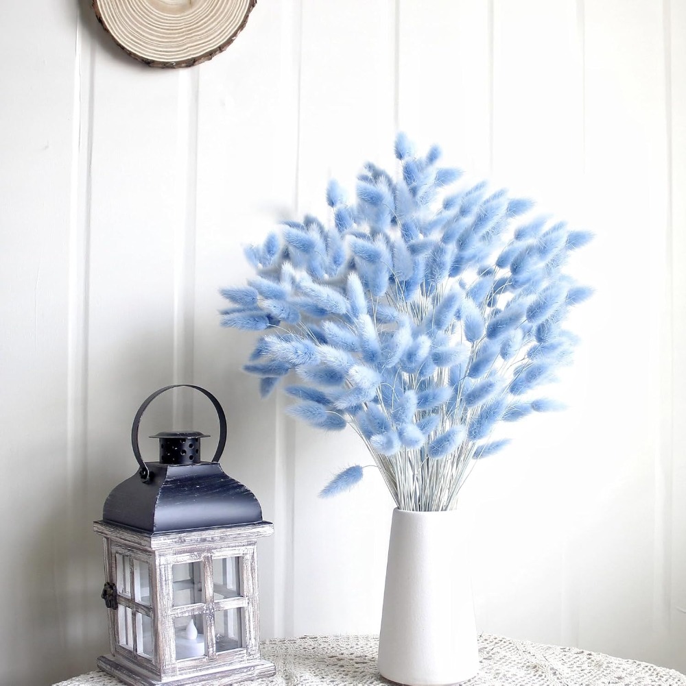 100PCS Blue Hare's-tail Grass  - огляд і ціна Baby Nursery Ornaments