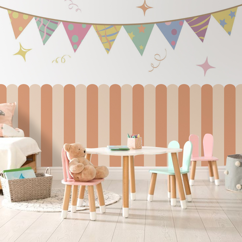 Multicolor Vertical Striped Ar - огляд і ціна Baby Nursery Wall Stickers