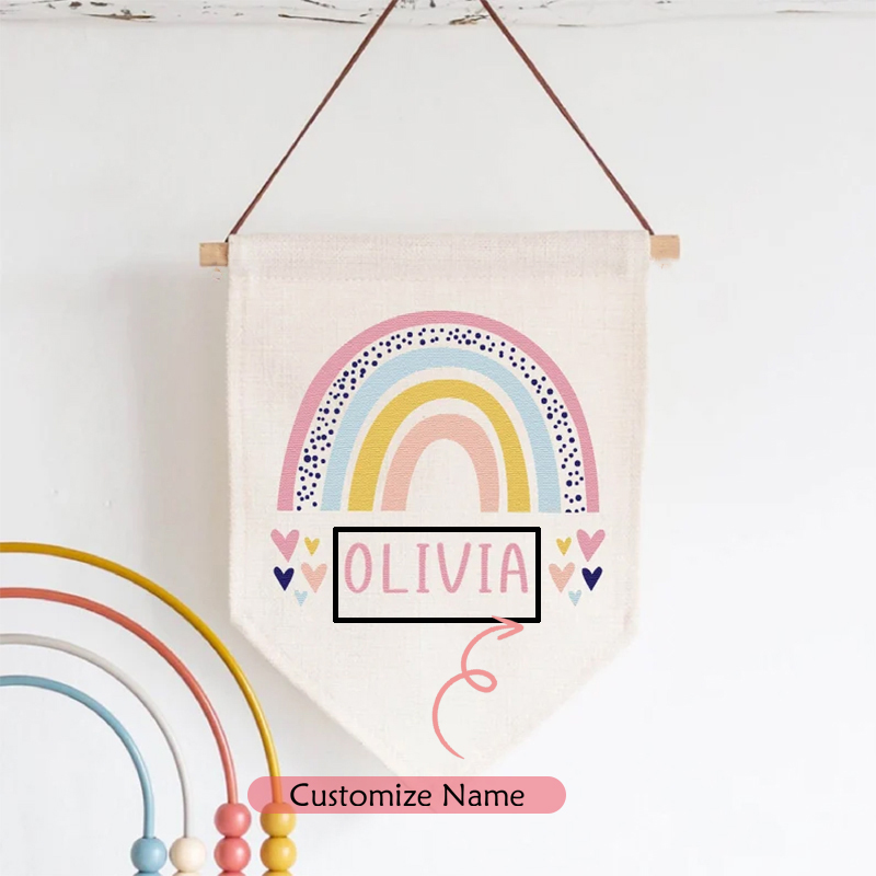 Personalised Name Banner Rainb - огляд і ціна Baby Nursery Themes Girl