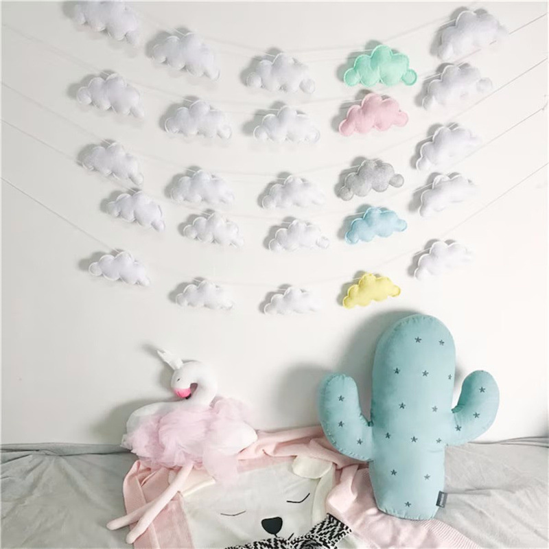 Nordic Felt Cloud Garlands Str - огляд і ціна Baby Nursery Ornaments