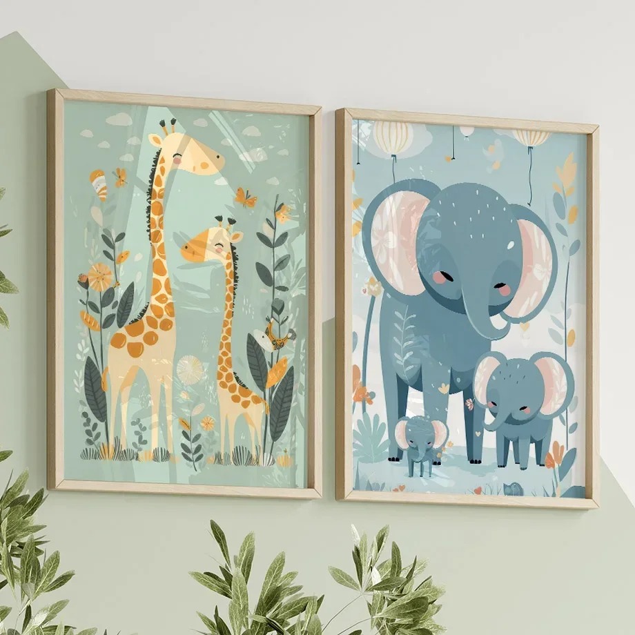 Lion Deer Giraffe Toucan Fox H - огляд і ціна Baby Nursery Giraffe
