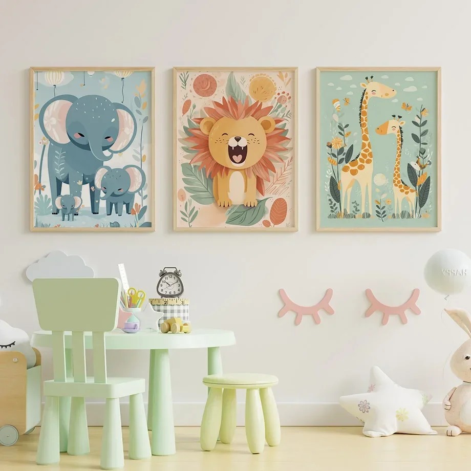 Lion Deer Giraffe Toucan Fox H - огляд і ціна Baby Nursery Giraffe